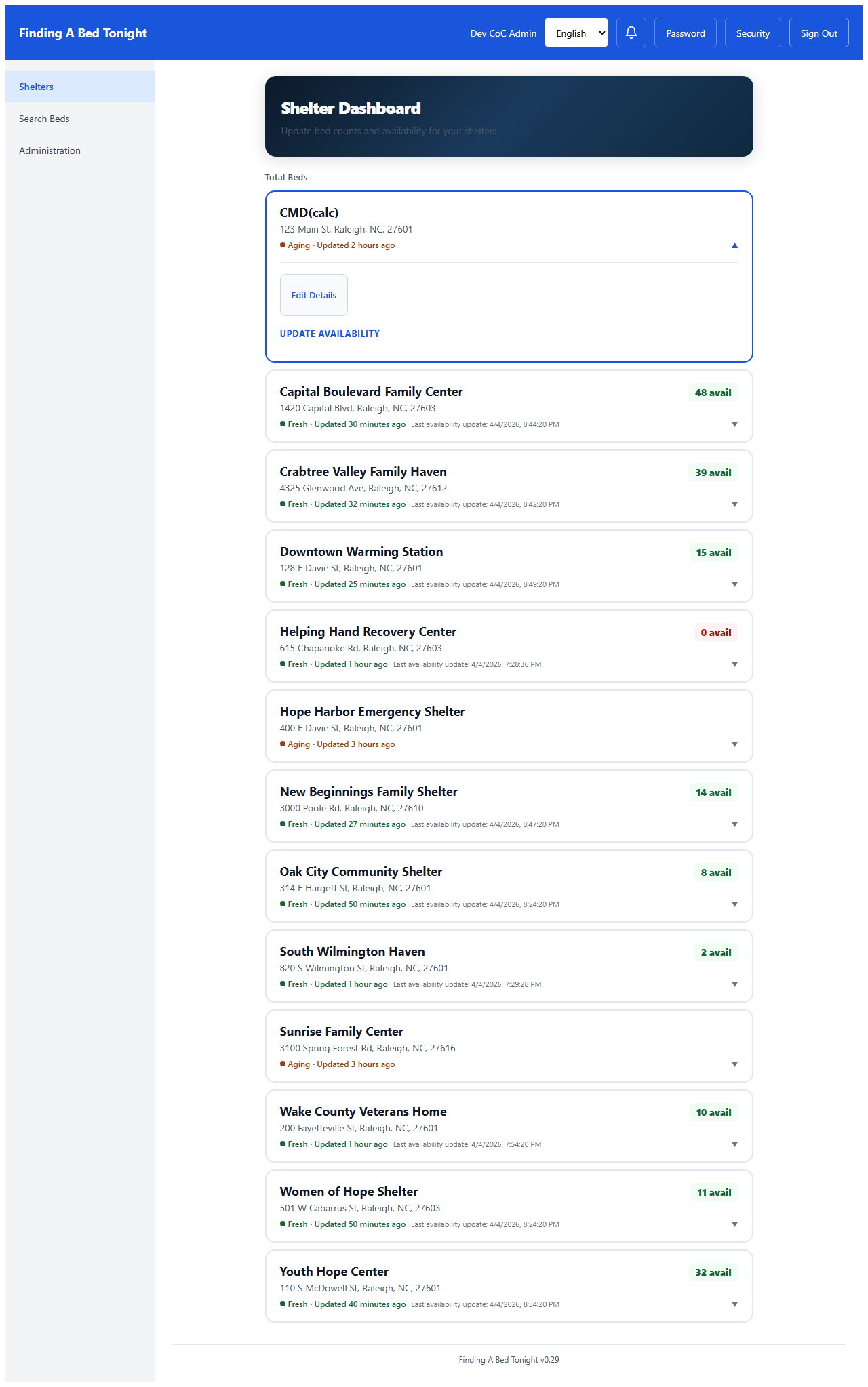 Three-tap bed count update with steppers