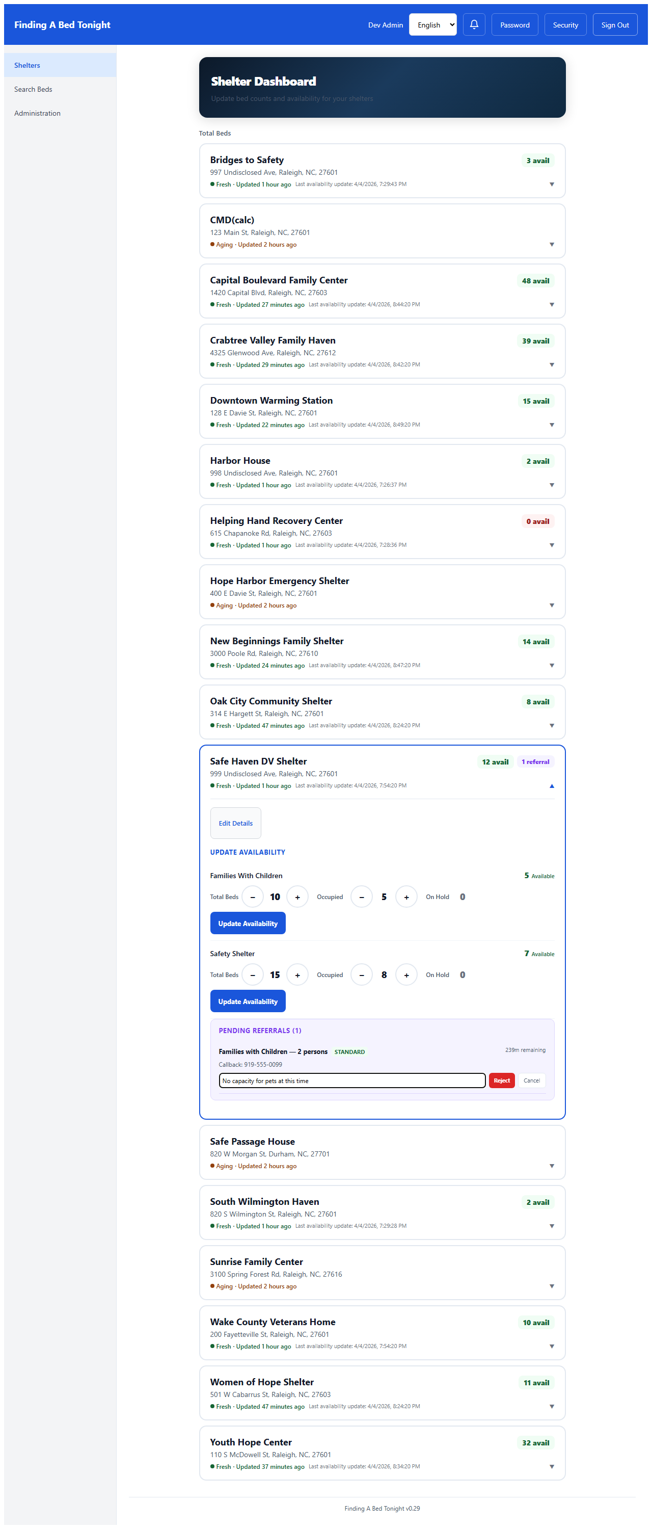 Referral rejection with reason
